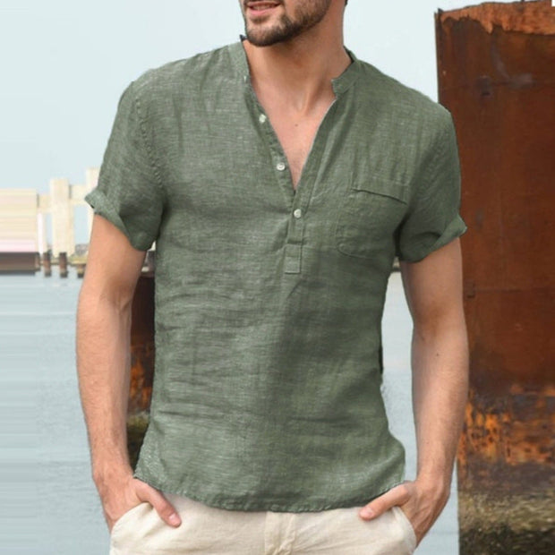 Gabor - Men's Short-Sleeve Linen Shirt