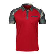 Stylish Men's Camouflage Short Sleeve Polo Shirt - MTA1716D3X