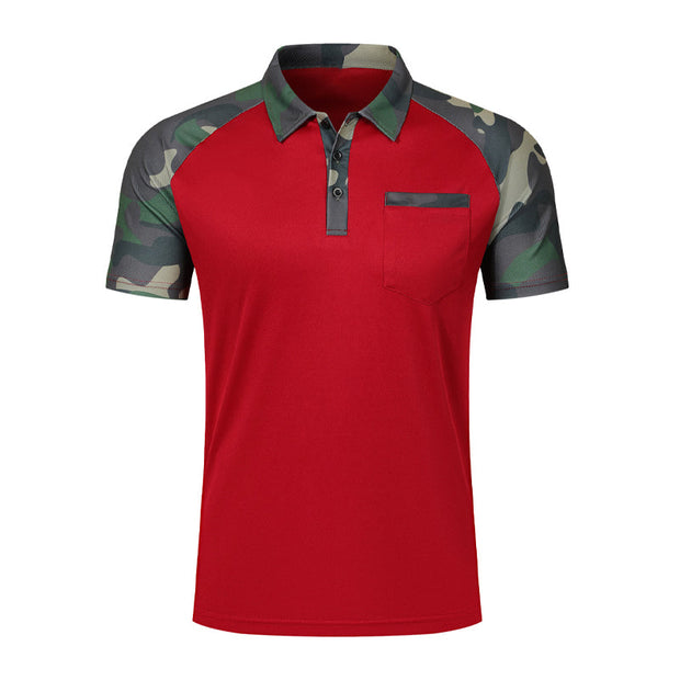 Stylish Men's Camouflage Short Sleeve Polo Shirt - MTA1716D3X