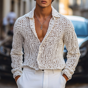 Stylish Long Sleeve Knit Lapel Shirt for Men - Perfect for Casual Wear MTA1767D8Z