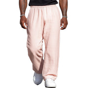 Stylish and Comfort-Focused Men's Summer Trousers in Natural Cotton and Linen - MTA1893D6P
