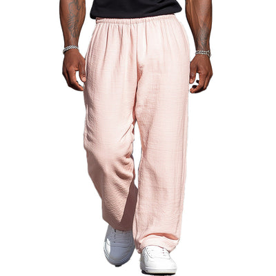 Stylish and Comfort-Focused Men's Summer Trousers in Natural Cotton and Linen - MTA1893D6P