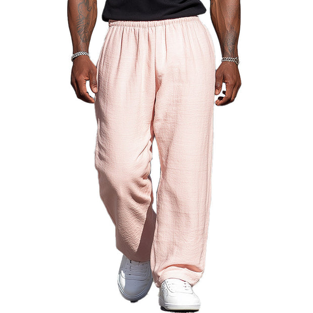 Stylish and Comfort-Focused Men's Summer Trousers in Natural Cotton and Linen - MTA1893D6P