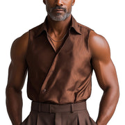 Elevate Your Summer Style with Our Classic Retro Silk Tank Top for Men - MTA1898D2P