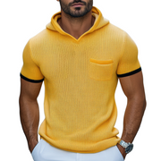 Stylish Men's Casual Hooded Sweater T-Shirt with Color Contrast and Slim Fit Design - Perfect for Everyday Wear! MTA1755D0M