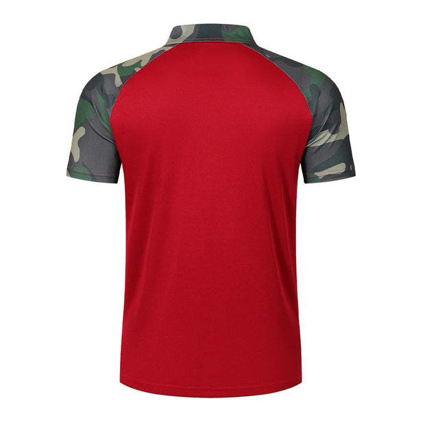 Stylish Men's Camouflage Short Sleeve Polo Shirt - MTA1716D3X