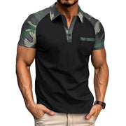 Stylish Men's Camouflage Short Sleeve Polo Shirt - MTA1716D3X