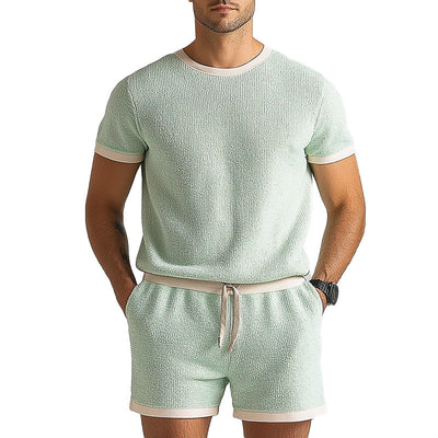 Elevate Your Summer Style with Our Ultra-Comfortable Men's Thin Woven Set - MTA1800D5P