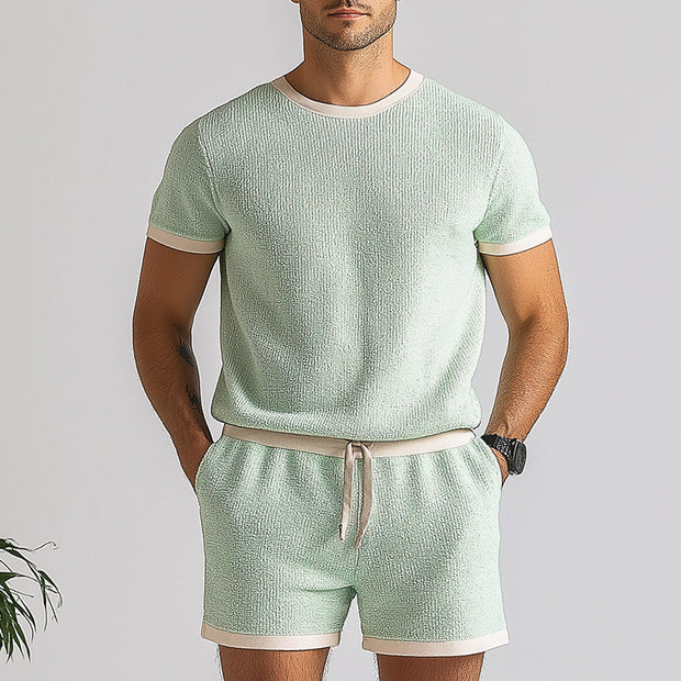 Elevate Your Summer Style with Our Ultra-Comfortable Men's Thin Woven Set - MTA1800D5P