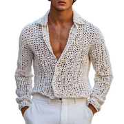 Stylish Long Sleeve Knit Lapel Shirt for Men - Perfect for Casual Wear MTA1767D8Z