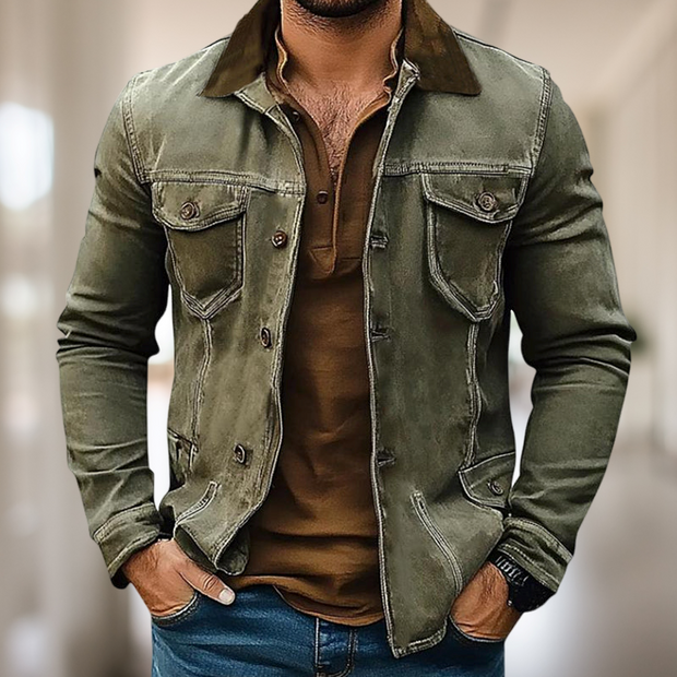 Emilio - Men's Distressed Denim Jacket