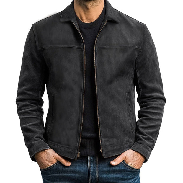 Andro - Men's Zipper Leather Jacket