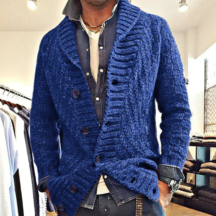 Ben - Men's Vintage Lapel Knit Cardigan Jacket