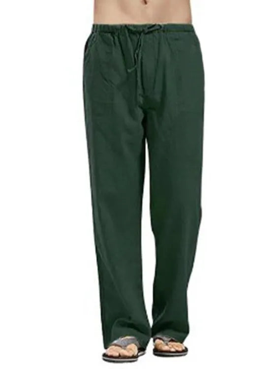 Derrick -  Drawsting Straight Leg Pants Plus Size