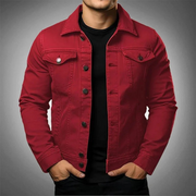 Xavier - Men's Classic Single Breasted Cargo Denim Jacket