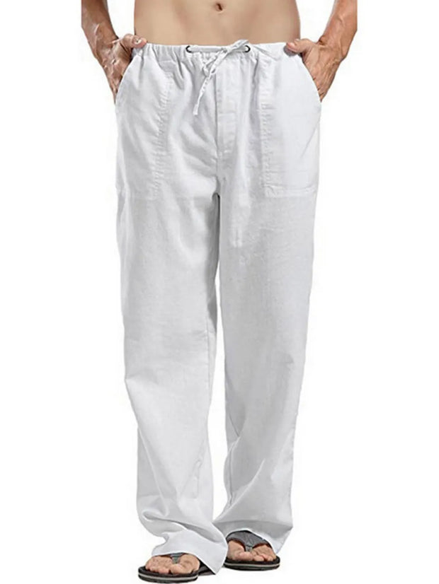 Derrick -  Drawsting Straight Leg Pants Plus Size