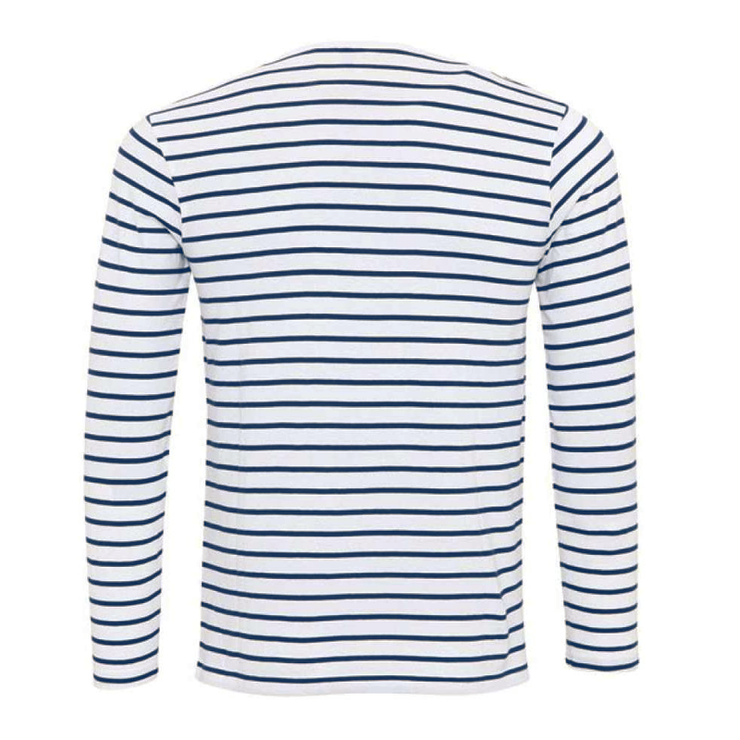 Jack - Men's Striped Henley Collar Long Sleeve T-shirt