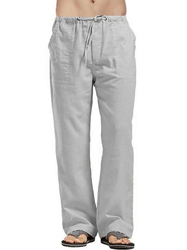Derrick -  Drawsting Straight Leg Pants Plus Size