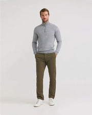 Luis - Zip Neck Pure Wool Pullover