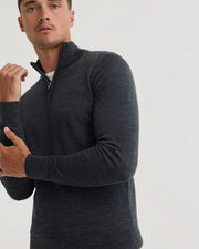 Luis - Zip Neck Pure Wool Pullover