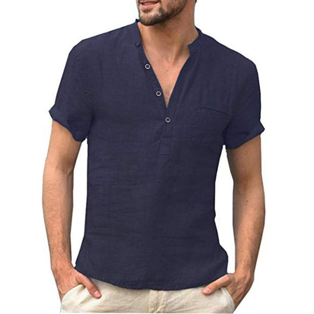 Gabor - Men's Short-Sleeve Linen Shirt