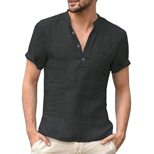 Gabor - Men's Short-Sleeve Linen Shirt