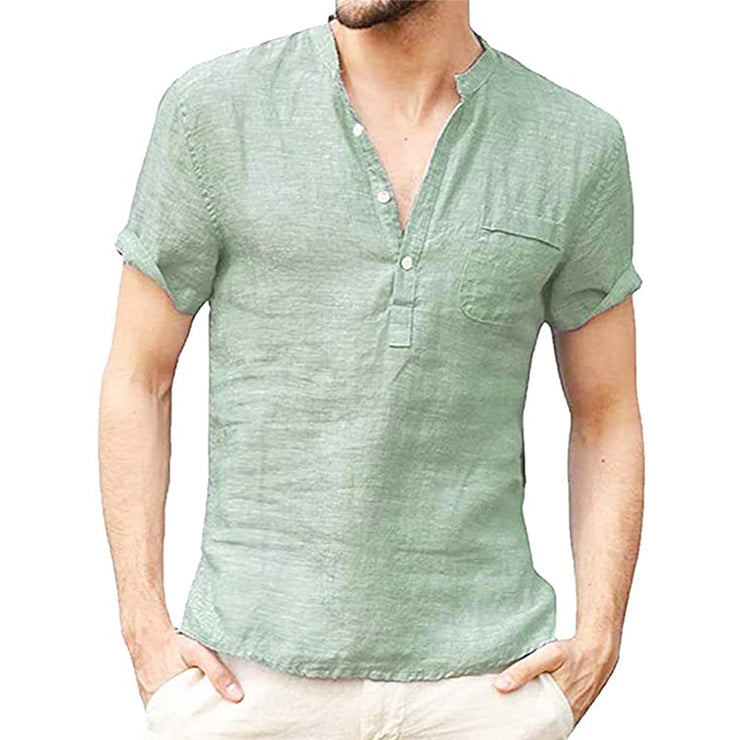 Gabor - Men's Short-Sleeve Linen Shirt