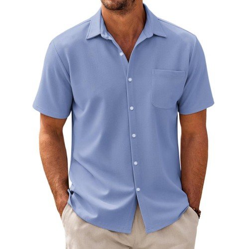 Ed - Men's Casual Cotton Blend Buttons Shirt