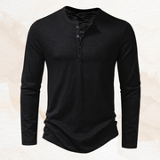 Gabriel - Men's Henley Collar Long Sleeve T-Shirt