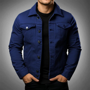 Xavier - Men's Classic Single Breasted Cargo Denim Jacket