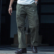 Corvin - Men's Vintage Multi Pocket Cargo Straight Leg Pants