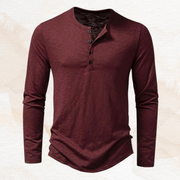 Gabriel - Men's Henley Collar Long Sleeve T-Shirt