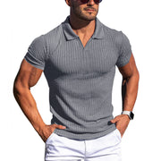 Jerwin - Men's Lapel Short Sleeve Polo Shirt