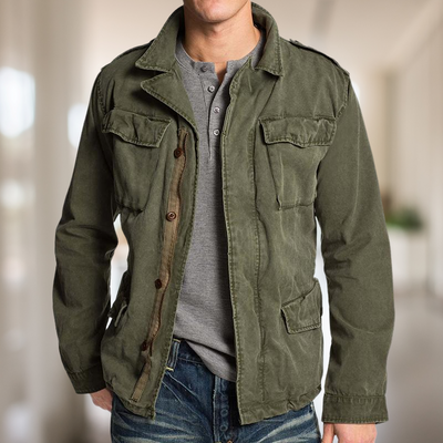 Nate - Men's Vintage Casual Workwear Field Jacket