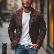 Ian - Men's Casual Notch Plaid Single-breasted Blazer