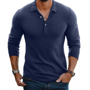 Veeno - Men's Slim Fit Long Sleeve Polo Shirt