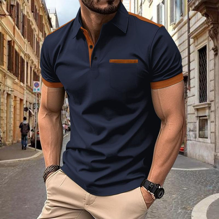 Sergei - Men's Chest Pocket Polo Shirt