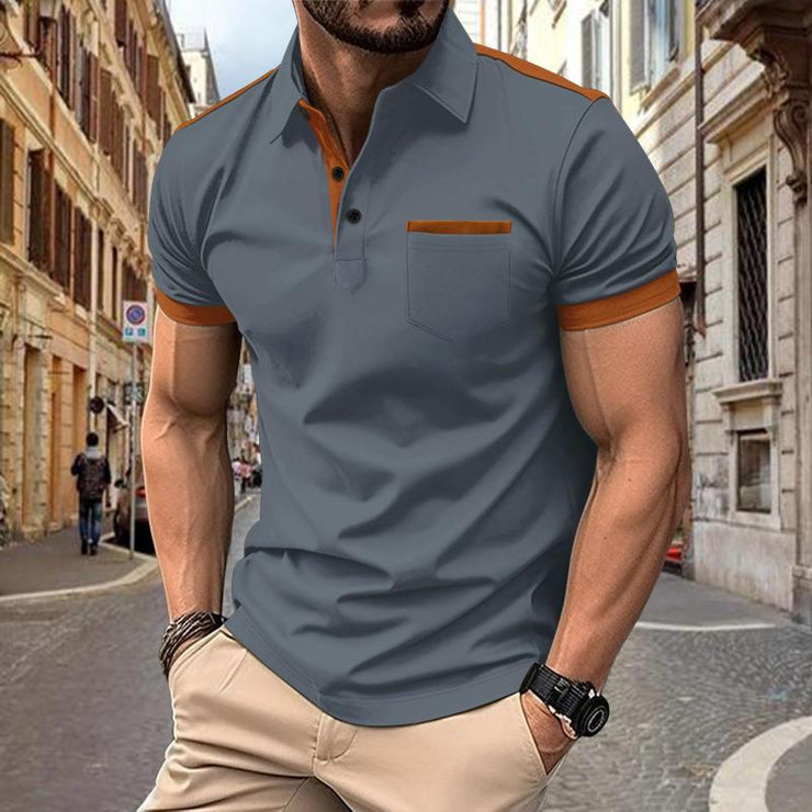 Sergei - Men's Chest Pocket Polo Shirt