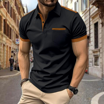 Sergei - Men's Chest Pocket Polo Shirt