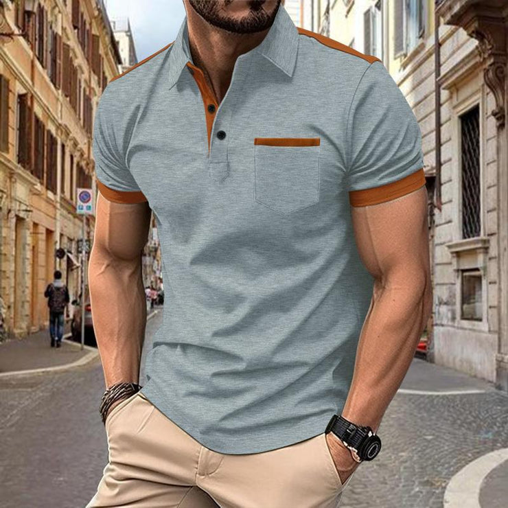 Sergei - Men's Chest Pocket Polo Shirt