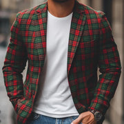 Ian - Men's Casual Notch Plaid Single-breasted Blazer