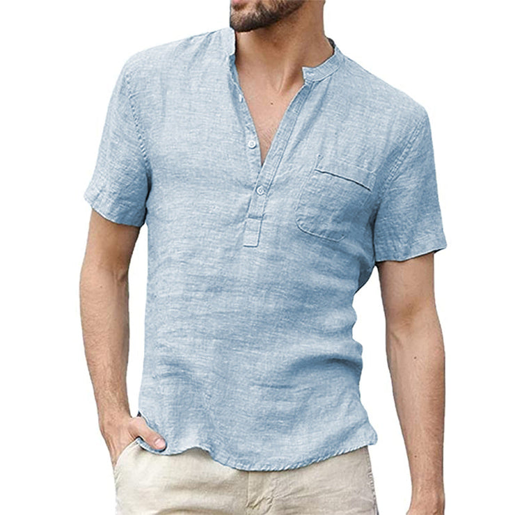 Gabor - Men's Short-Sleeve Linen Shirt